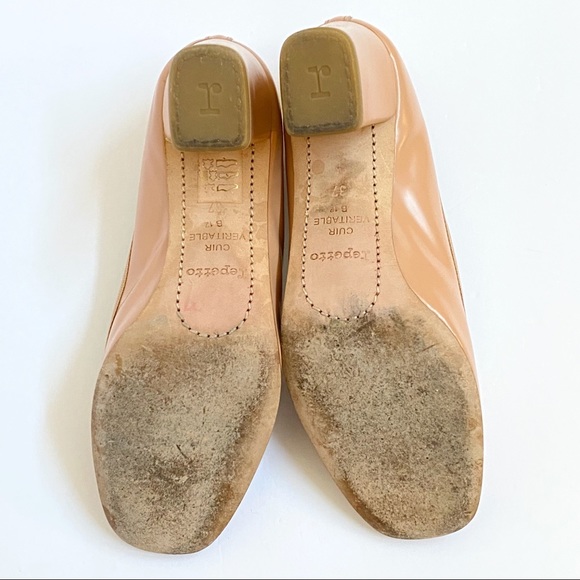 Repetto light brown tan nastasia ballerina ballet chunky thick high heels pumps - Picture 8 of 13